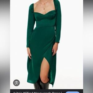 Green Aritzia Wilfred Masquerade Dress